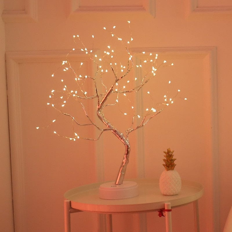 LED Night Light Mini Christmas Tree Copper Wire Garland Lamp BENNYS 