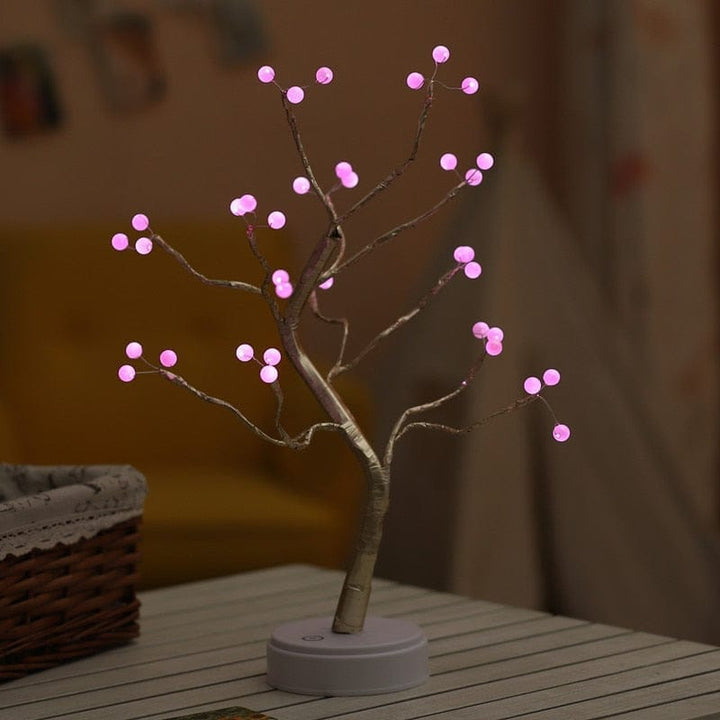 LED Night Light Mini Christmas Tree Copper Wire Garland Lamp BENNYS 