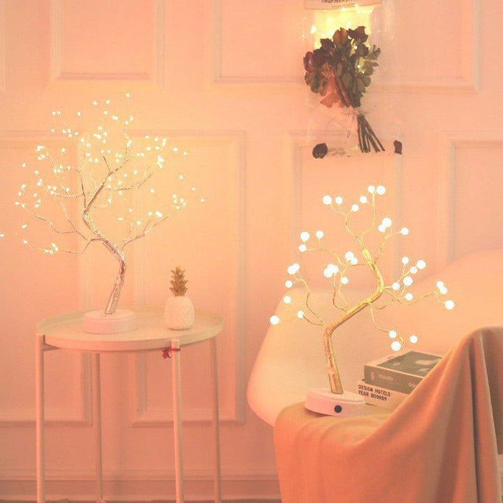 LED Night Light Mini Christmas Tree Copper Wire Garland Lamp BENNYS 