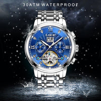 LIGE Men Watch Mechanical Luxury Fashion Brand Stainless Steel Sport Watch BENNYS 