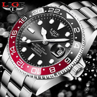 LIGE Military Men's Watch Stainless Steel Band Date Men's Watches BENNYS 