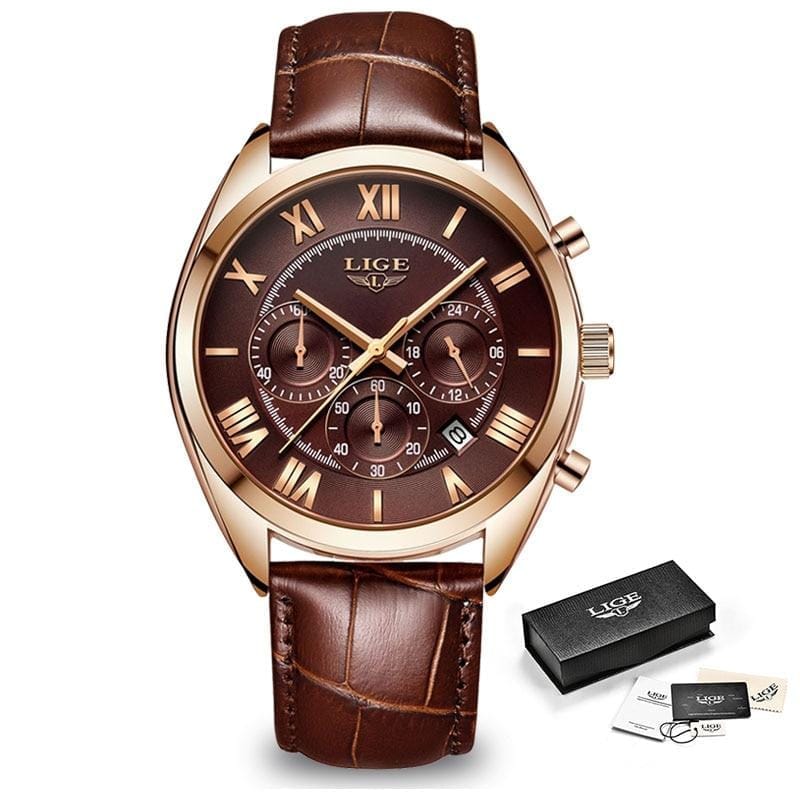 LIGE Watch For Men Top Brand Luxury Waterproof 24 Hour Date Quartz Watch BENNYS 