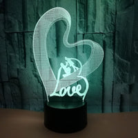 LOVE 3D led colorful night light BENNYS 