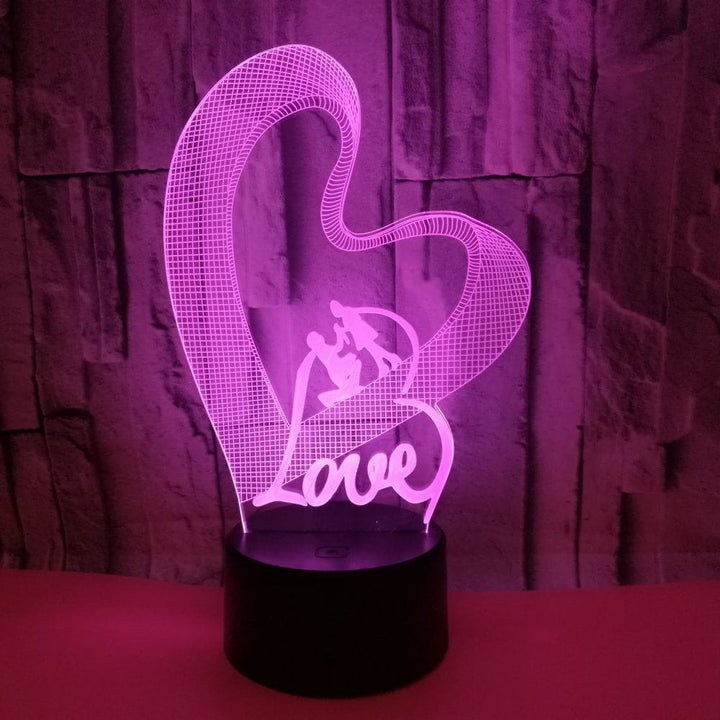 LOVE 3D led colorful night light BENNYS 