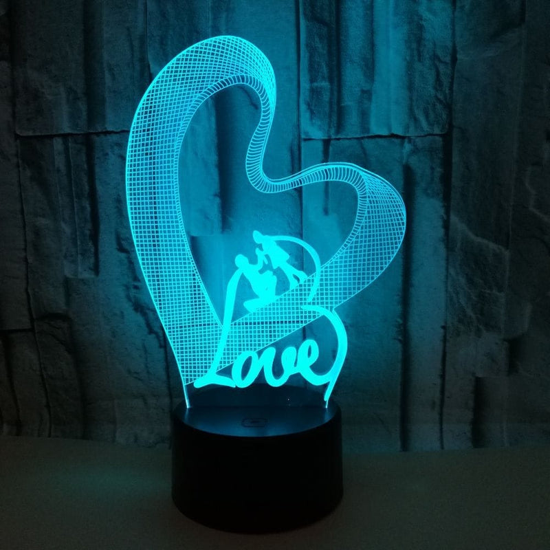 LOVE 3D led colorful night light BENNYS 