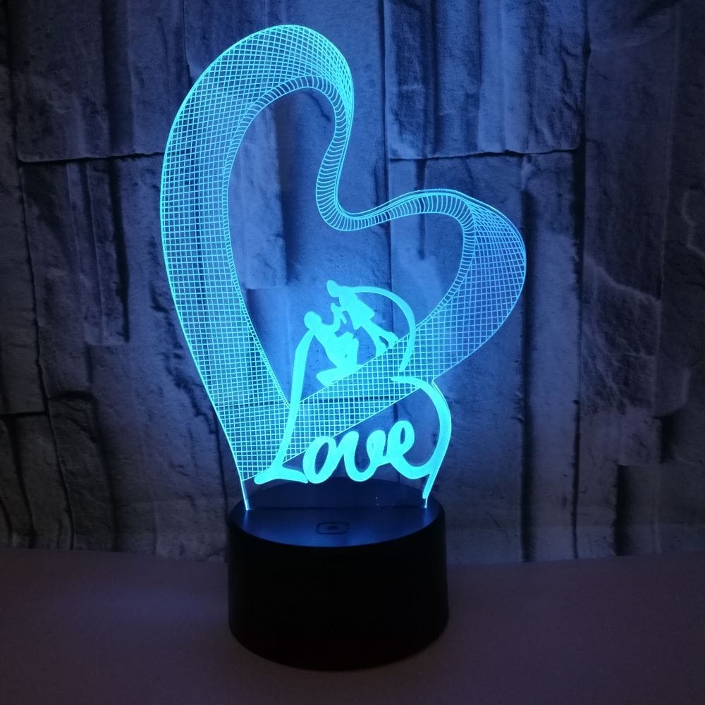 LOVE 3D led colorful night light BENNYS 