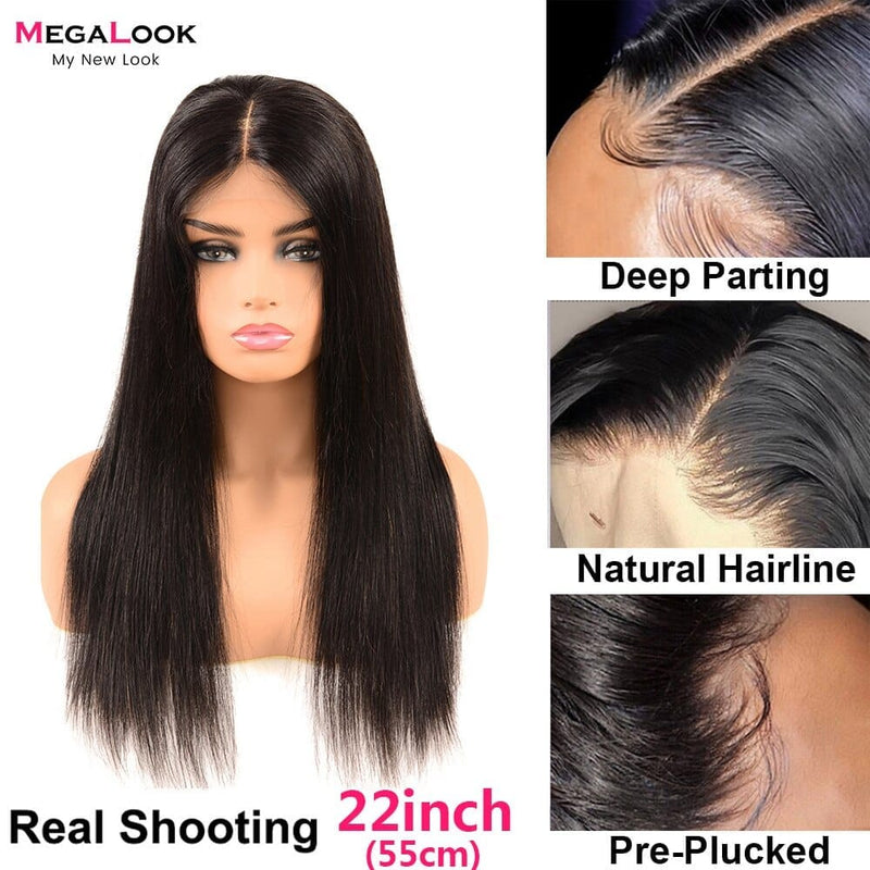 Lace Closure Wig 4x4 Closure Wig Bone Straight Lace Front Wig 180 Remy 30inch Lace Wig BENNYS 