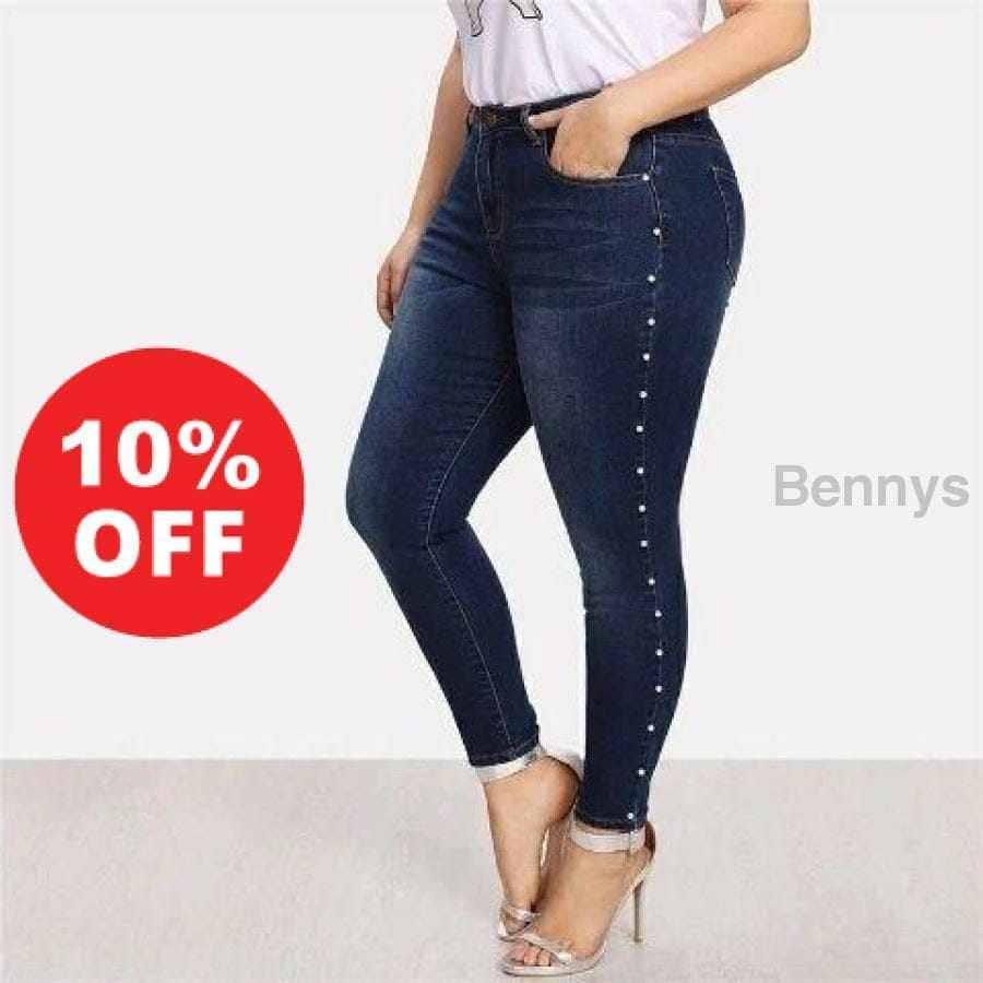 Ladies Casual Faux Pearl Jeans BENNYS 