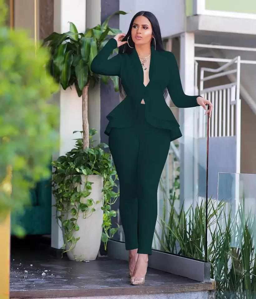 Ladies Elegant Blazers And Pencil Pants Suit. BENNYS 