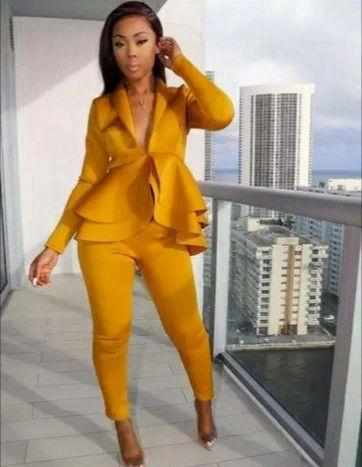 Ladies Elegant Blazers And Pencil Pants Suit. BENNYS 