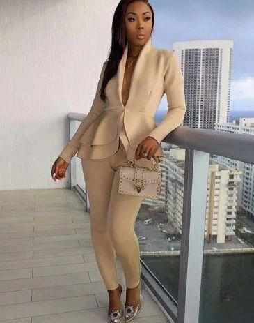 Ladies Elegant Blazers And Pencil Pants Suit. BENNYS 