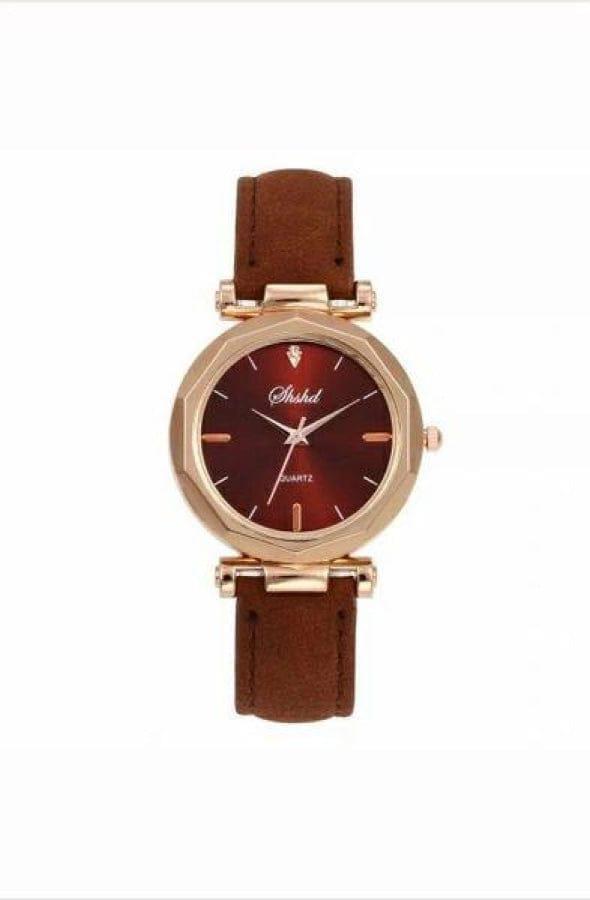 Ladies Leather Casual Watch Luxury Analog Quartz Fashion Crystal Wristwatch BENNYS 
