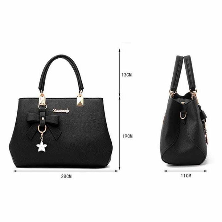 Ladies Luxury Design Bow Faux Leather Hand Bag BENNYS 