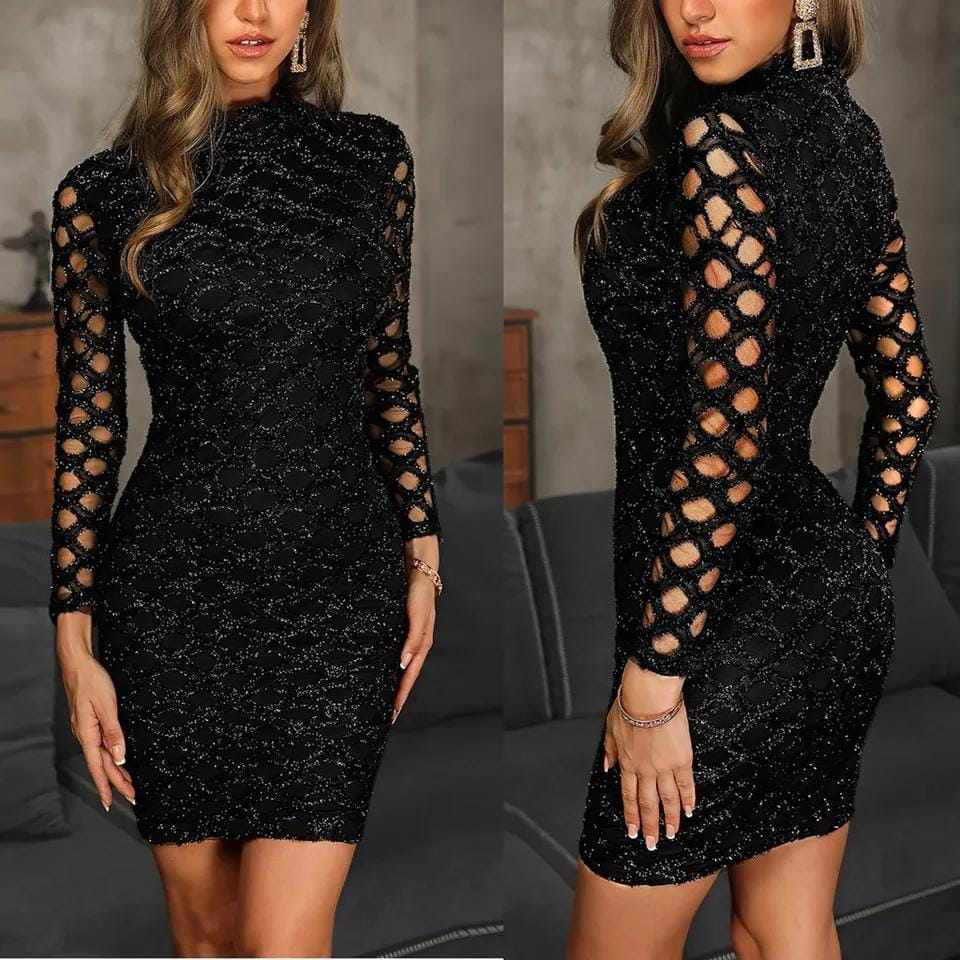 Ladies Sexy Date Night Breathable O-Neck Summer Body-Con Dress BENNYS 