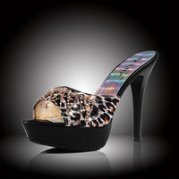 Ladies  Summer Fashion Leopard Platform High Heels Shoes BENNYS 