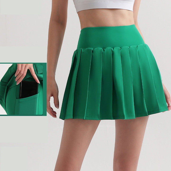 Ladies Tennis Skirt Gym Running Solid Color Sports Skirt BENNYS 