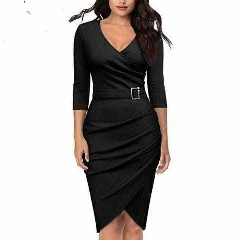 Ladies V Neck Casual/Formal Body-con Dress BENNYS 