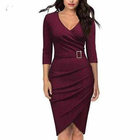 Ladies V Neck Casual/Formal Body-con Dress BENNYS 