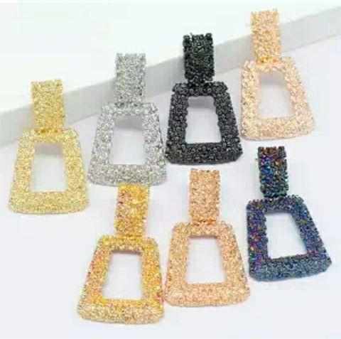 Ladies Vintage Gold, Silver, And Multicolored Earrings BENNYS 