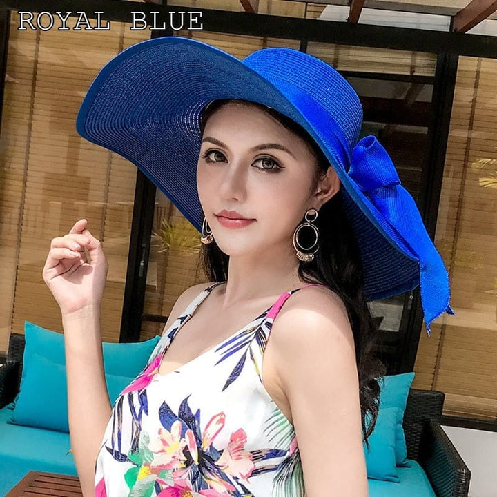 Lady's Summer Beach Big Brim Straw Hat For Women SPF 50 BENNYS 