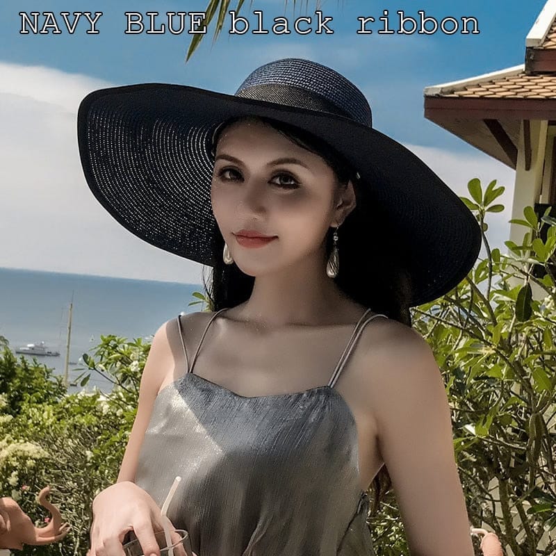 Lady's Summer Beach Big Brim Straw Hat For Women SPF 50 BENNYS 