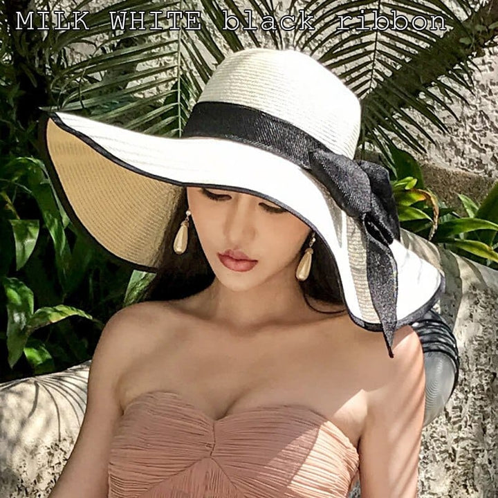 Lady's Summer Beach Big Brim Straw Hat For Women SPF 50 BENNYS 