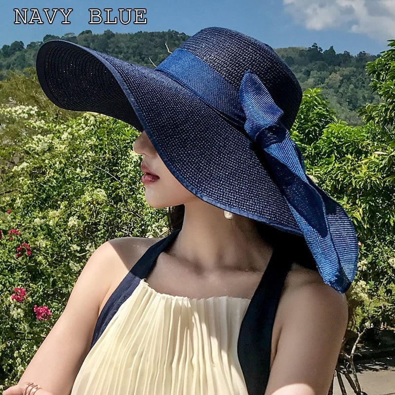 Lady's Summer Beach Big Brim Straw Hat For Women SPF 50 BENNYS 