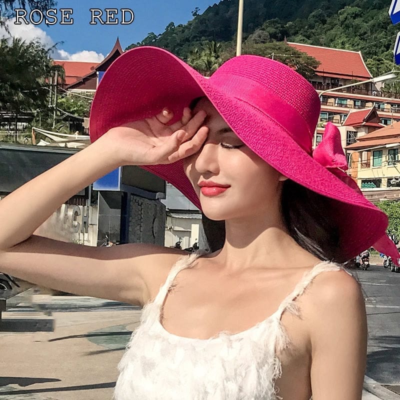 Lady's Summer Beach Big Brim Straw Hat For Women SPF 50 BENNYS 