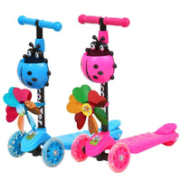Ladybug Adjustable 3 Wheel Scooter for Toddlers Age 3-8 BENNYS 