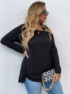 Large Plus Size 4XL Women Autumn Winter 2022 Leopard One Shoulder Long Sleeve Tops Black Blouse Casual Oversized Ladies T Shirts BENNYS 