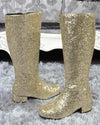 Large Size 34-45 Runway Bling Bling Shoes Glitter Long Boots For Women BENNYS 