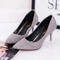 Large Size Women's Pumps Pointed Toe Leather High Heels BENNYS 