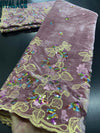Latest African Lace Fabric 2020 High Quality Velvet Lace With Sequins 5yrds BENNYS 