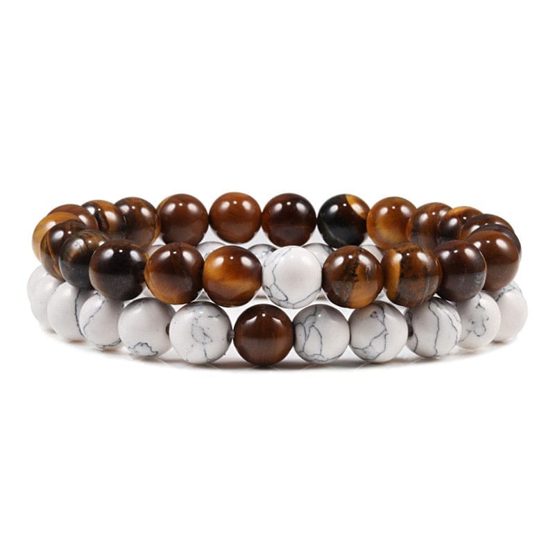 Lava Stone Tiger Eye Beaded Yoga Bracelets for Men And Women BENNYS 