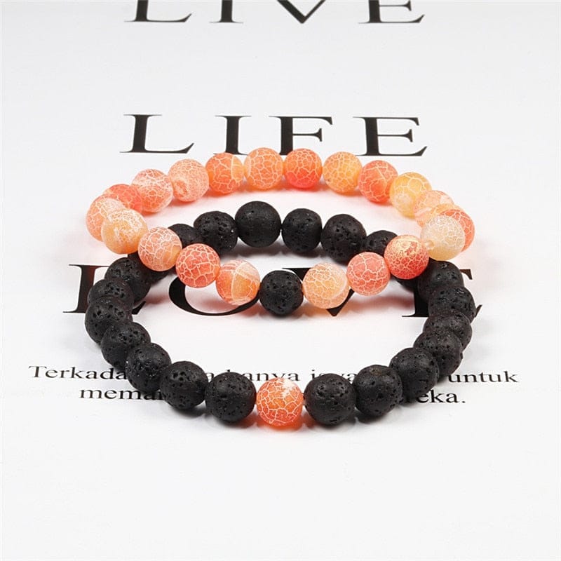 Lava Stone Tiger Eye Beaded Yoga Bracelets for Men And Women BENNYS 