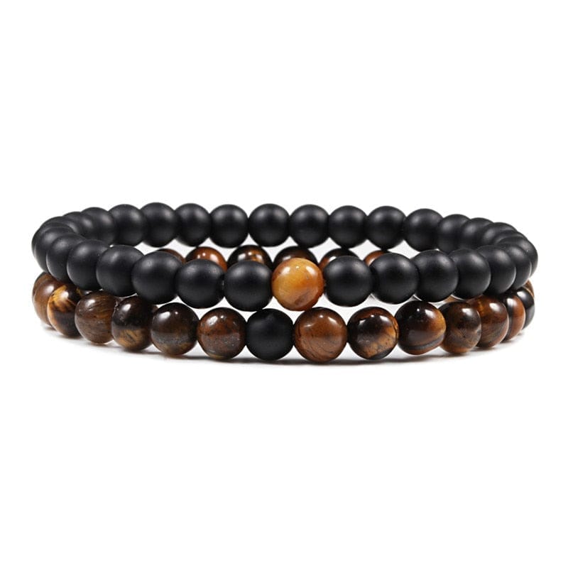 Lava Stone Tiger Eye Beaded Yoga Bracelets for Men And Women BENNYS 