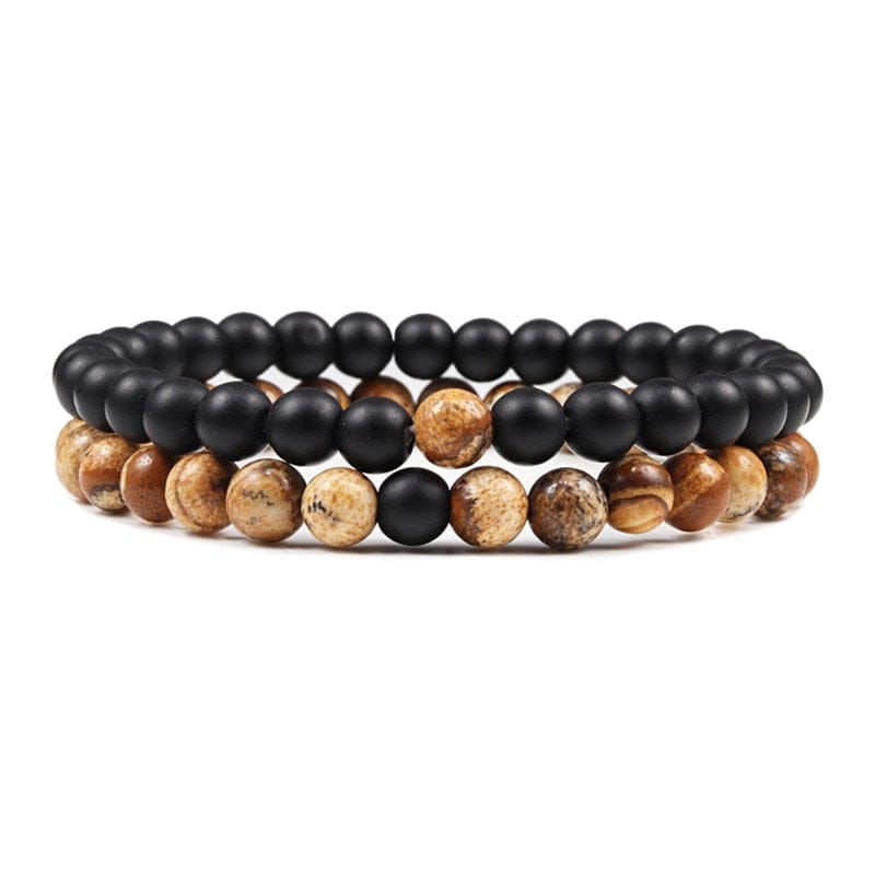 Lava Stone Tiger Eye Beaded Yoga Bracelets for Men And Women BENNYS 