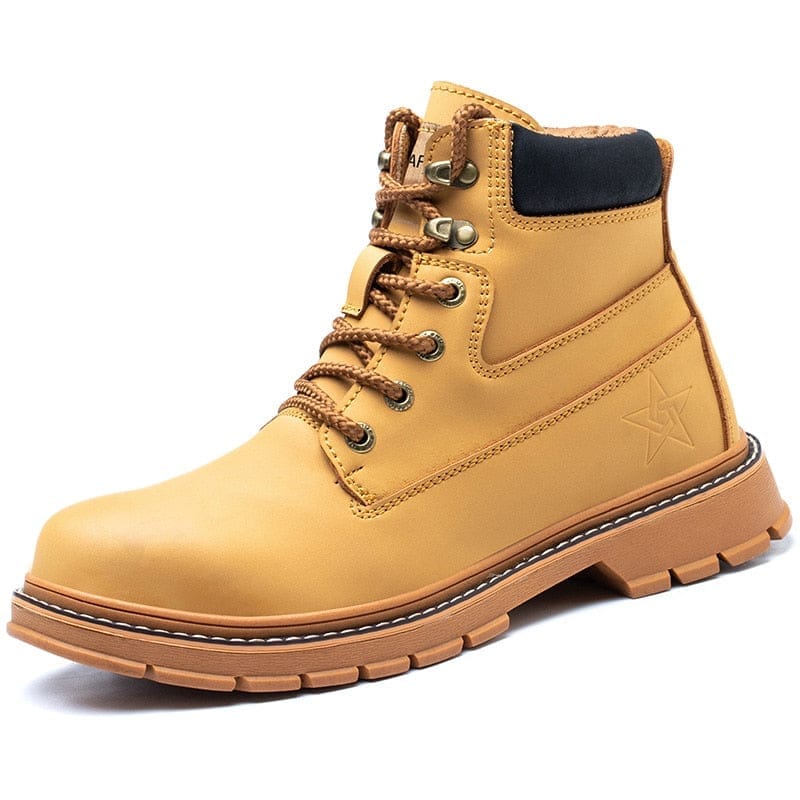 Leather Safety Boots Shoes Male Work Boots BENNYS 