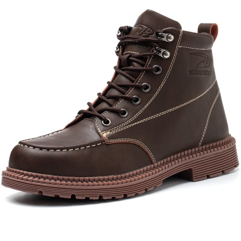 Leather Safety Boots Shoes Male Work Boots BENNYS 