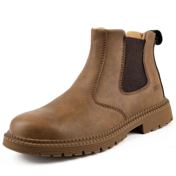 Leather Safety Boots Shoes Male Work Boots BENNYS 