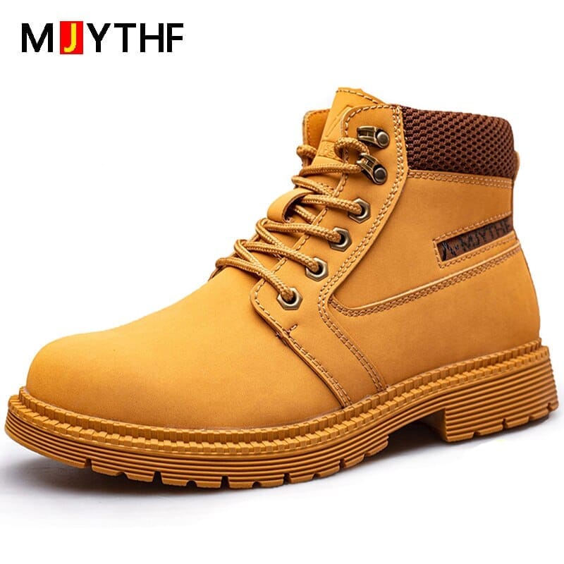 Leather Safety Boots Shoes Male Work Boots BENNYS 