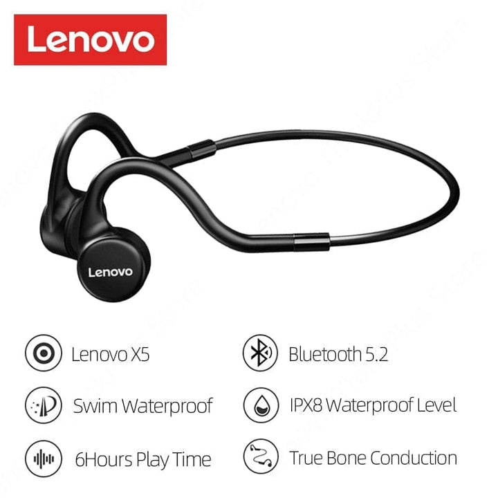 Lenovo Bone Conduction Earphones X3 X4 X5 X3 Pro Bluetooth Waterproof Earbud BENNYS 