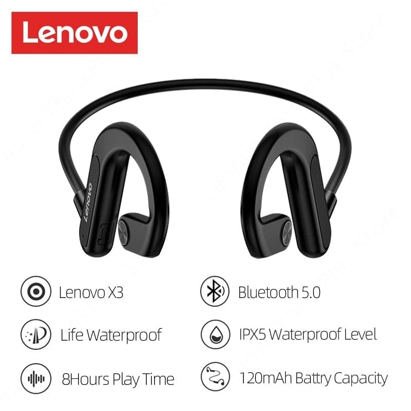 Lenovo Bone Conduction Earphones X3 X4 X5 X3 Pro Bluetooth Waterproof Earbud BENNYS 