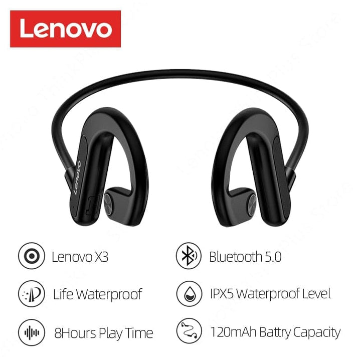 Lenovo Bone Conduction Earphones X3 X4 X5 X3 Pro Bluetooth Waterproof Earbud BENNYS 