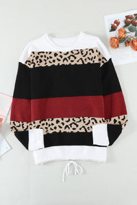 Leopard Print Color Block Designed Sweater BENNYS 
