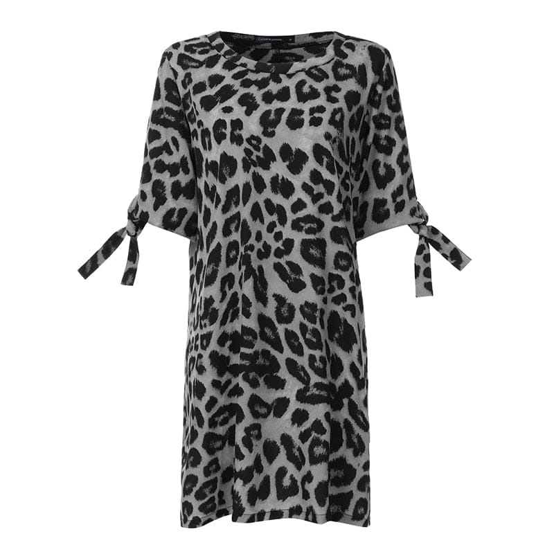 Leopard Print Dress 2022 Summer Bohemian Women Sexy Party Sundress BENNYS 