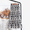 Leopard Print Long Maxi Pleated Skirt For Women BENNYS 