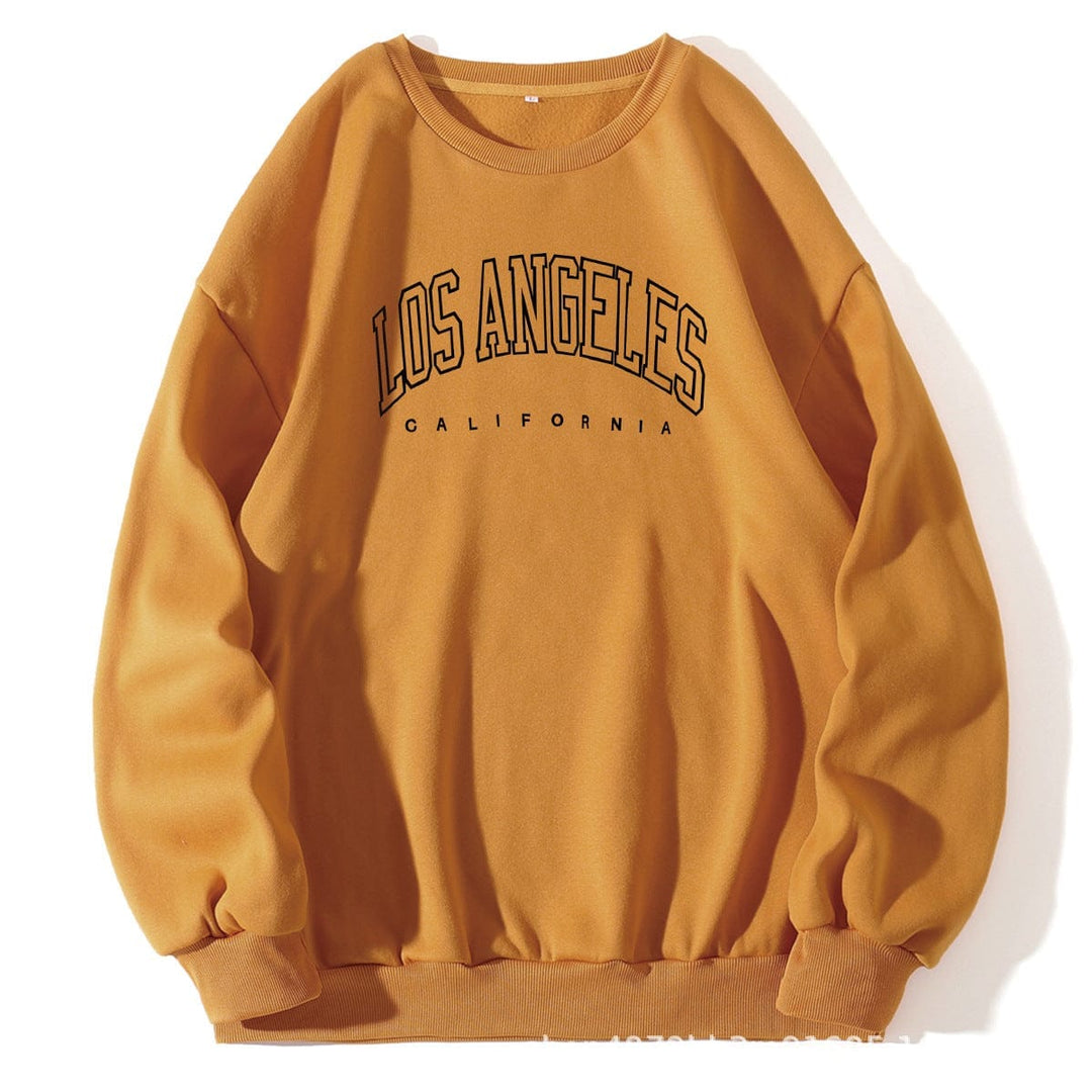 Letter Print Crew Neck Pullover Sweatshirt BENNYS 