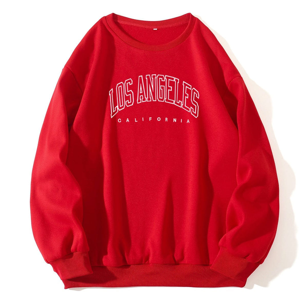 Letter Print Crew Neck Pullover Sweatshirt BENNYS 