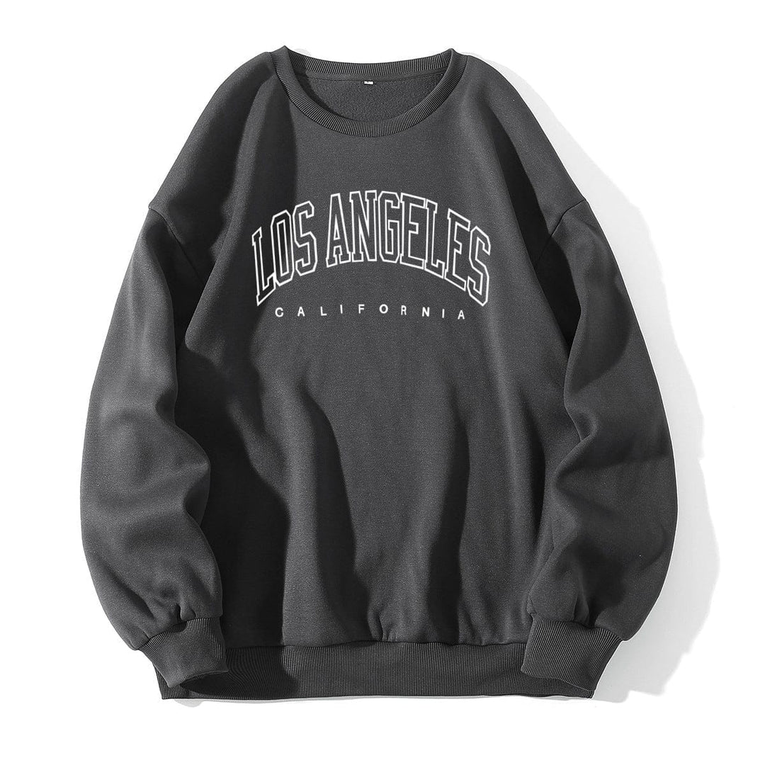 Letter Print Crew Neck Pullover Sweatshirt BENNYS 